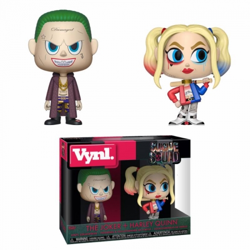 Suicide Squad - Pack 2 VYNL figurines The Joker & Harley Quinn 10 cm