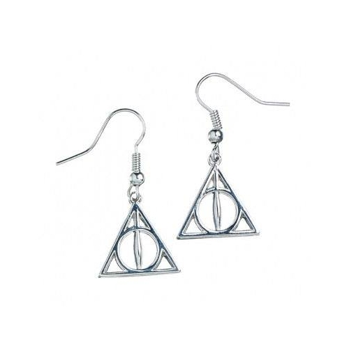 Harry Potter - Boucles d'oreille plaquées argent Deathly Hallows