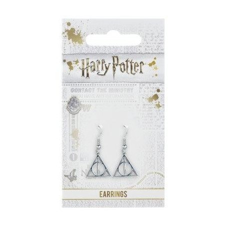 Harry Potter - Boucles d'oreille plaquées argent Deathly Hallows