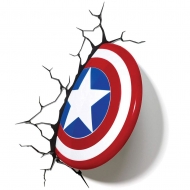 Marvel - Lampe 3D LED Captain America Shield