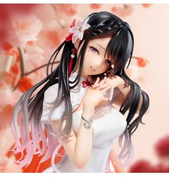 Original Illustration - Statuette PVC Mai Okuma illustration Healing-type white chinese dress lady 26 cm