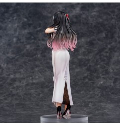 Original Illustration - Statuette PVC Mai Okuma illustration Healing-type white chinese dress lady 26 cm