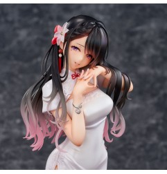 Original Illustration - Statuette PVC Mai Okuma illustration Healing-type white chinese dress lady 26 cm