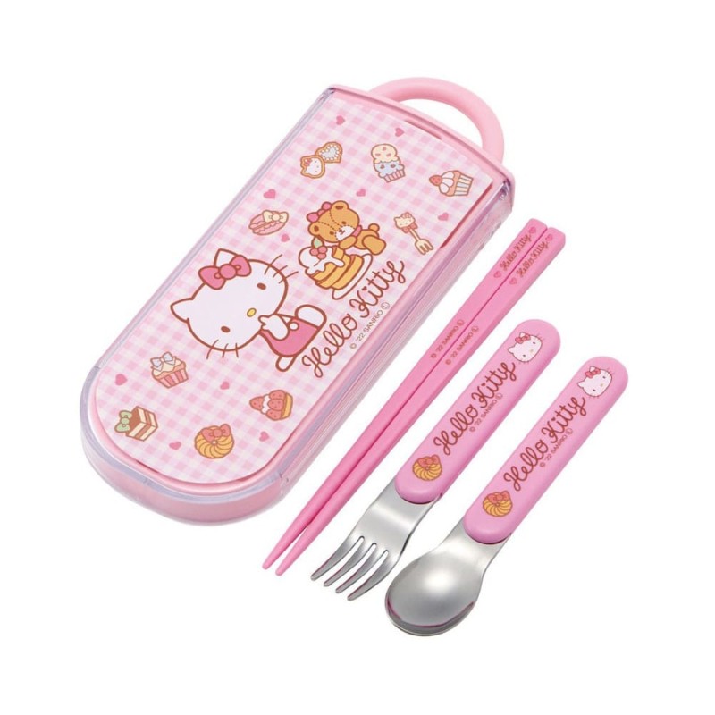 Hello Kitty - Set baguettes et cuilerre et fourchette Sweety pink