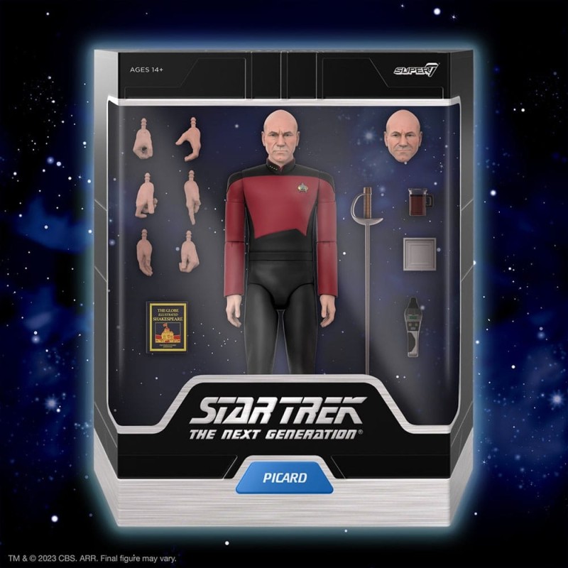 Figurine Star Trek – Capitaine Picard – Transporter – ReAction 3,75″ – Neuve