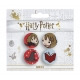 Harry Potter - Pack 4 badges Cutie Hermione & Sorting Hat & Book