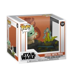 Star Wars - Figurine POP! Deluxe Din Grogu w/Frog 9 cm