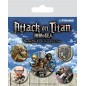 L'Attaque des Titans - Attack on Titan pack 5 badges Season 3
