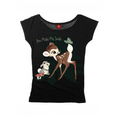 Bambi - T-Shirt femme Loose Smile 