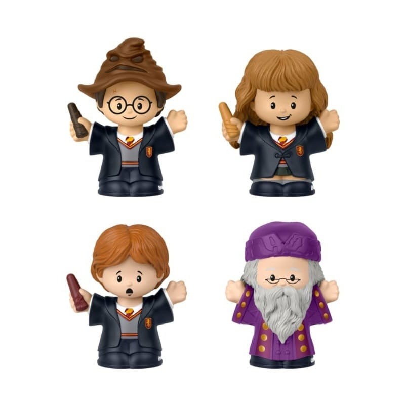 Harry Potter - Pack 4 minifigurines Fisher-Price Little People Collector École des Sorciers 6 cm
