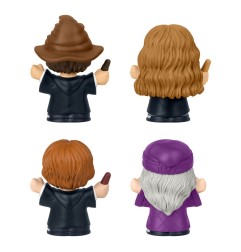 Harry Potter - Pack 4 mini figurines Fisher-Price Little People Collector École des Sorciers 6 cm