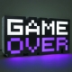 Autre - Veilleuse 8-BIT Game Over 30 cm