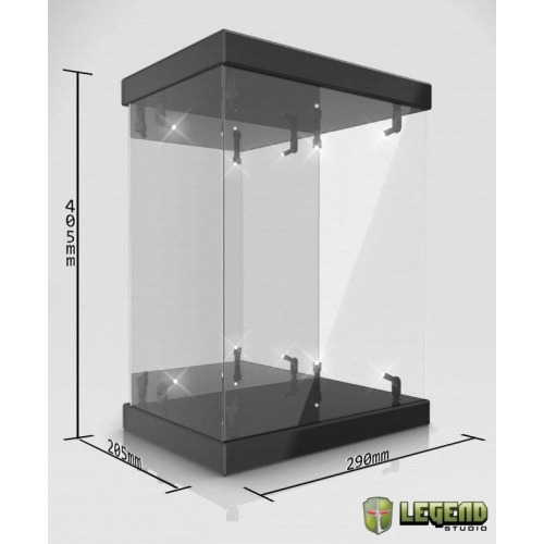 Master Light House - Présentoir vitrine acrylique Master Light House avec éclairage pour figurines 1/6 (noir)