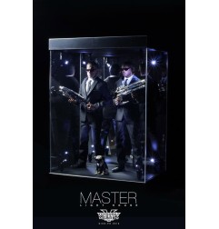 Master Light House - Présentoir vitrine acrylique Master Light House avec éclairage pour figurines 1/6 (noir)