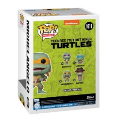 Les Tortues Ninja - Figurine POP! Michelangelo avec Saucisse Nunchucks 9 cm