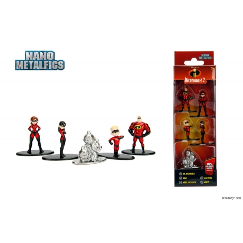 Disney - Pack 5 figurines Diecast Nano Metalfigs Les indestructibles 2 4 cm