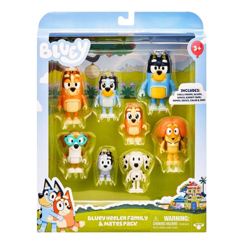 Bluey - 8 pack figurines