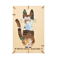 Kiki la petite sorcière - Paper Model Kit Paper Theater Wood Style Silhouette Jiji