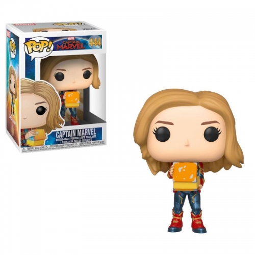 Captain Marvel - Figurine POP! Bobble Head Captain Marvel avec Lunch Box 9 cm