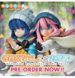 Laid-Back Camp - Statuette 1/7 Prisma Wing Nadeshiko Kagamihara & Rin Shima 24 cm