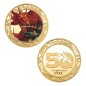 Dungeons & Dragons - Pièce de collection 50th Anniversary with Colour Print 24k Gold Plated Edition 4 cm