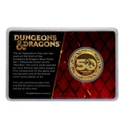 Dungeons & Dragons - Pièce de collection 50th Anniversary with Colour Print 24k Gold Plated Edition 4 cm