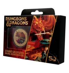 Dungeons & Dragons - Pièce de collection Dungeons & Dragons 50th Anniversary with Colour Print 24k Gold Plated Edition 4 cm