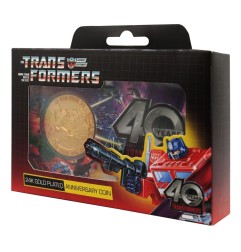 Transformers - Pièce de collection 40th Anniversary 24k Gold Plated Edition 4 cm