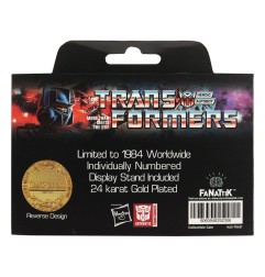 Transformers - Pièce de collection 40th Anniversary 24k Gold Plated Edition 4 cm