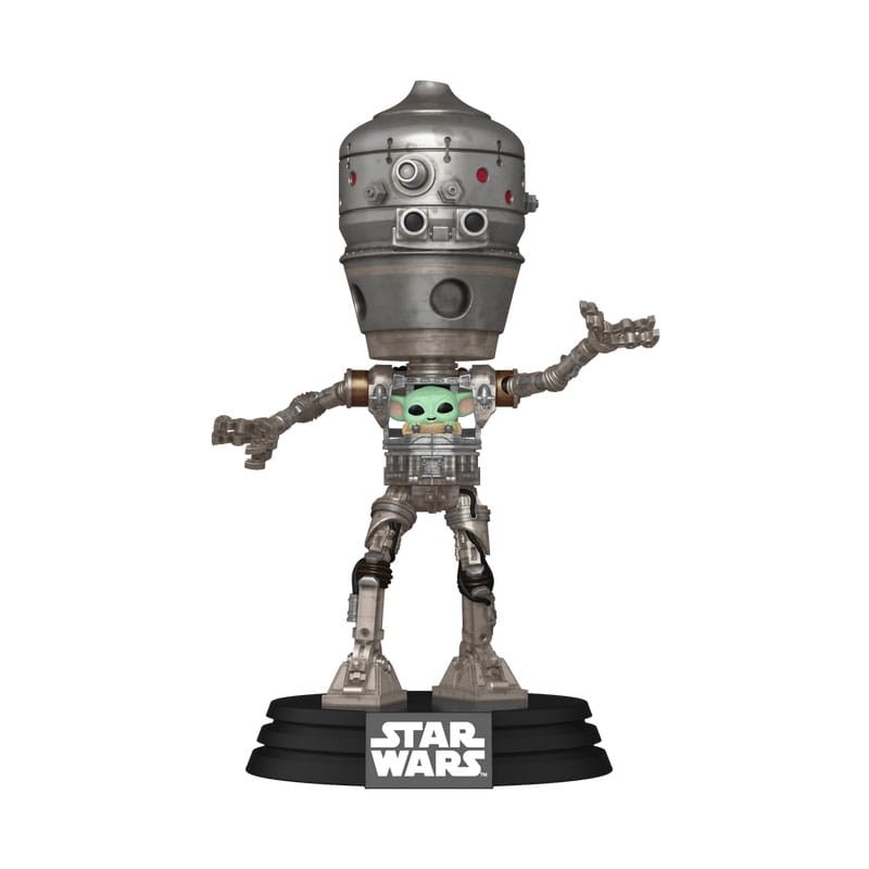 Star Wars - : The Mandalorian POP! Deluxe Vinyl bobblehead figurine IG-12 with Grogu 17 cm
