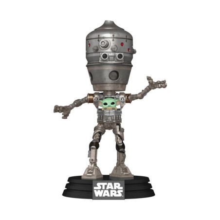 Star Wars - : The Mandalorian POP! Deluxe Vinyl bobblehead figurine IG-12 with Grogu 17 cm