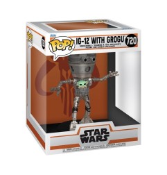 Star Wars - : The Mandalorian POP! Deluxe Vinyl bobblehead figurine IG-12 with Grogu 17 cm