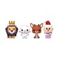 Rudolph, le petit renne au nez rouge - Rudolph Holiday 2024 pack 4 porte-clés Pocket POP! Vinyl Tree Holiday Box 4 cm