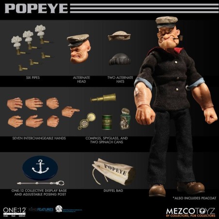 Popeye - Figurine 1/12 Popeye 14 cm