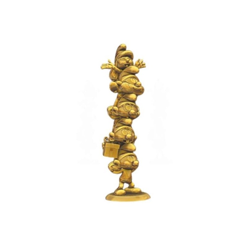 Les Schtroumpfs - Statuette Resin Smurfs Column Gold Limited Edition 50 cm