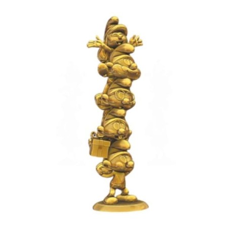 Les Schtroumpfs - Statuette Resin Smurfs Column Gold Limited Edition 50 cm