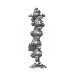 Les Schtroumpfs - Statuette Resin Smurfs Column Silver Limited Edition 50 cm