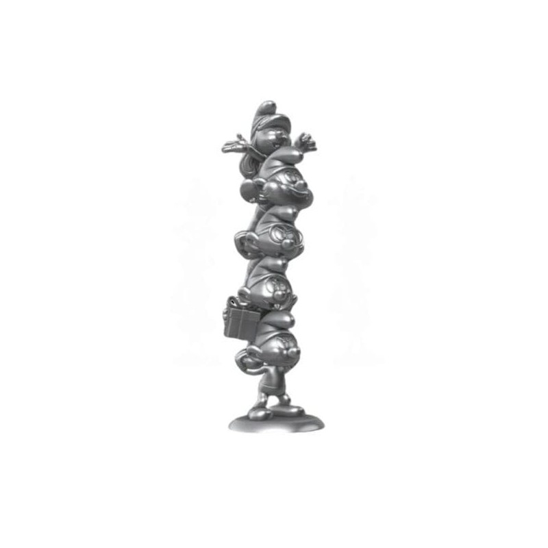 Les Schtroumpfs - Statuette Resin Smurfs Column Silver Limited Edition 50 cm