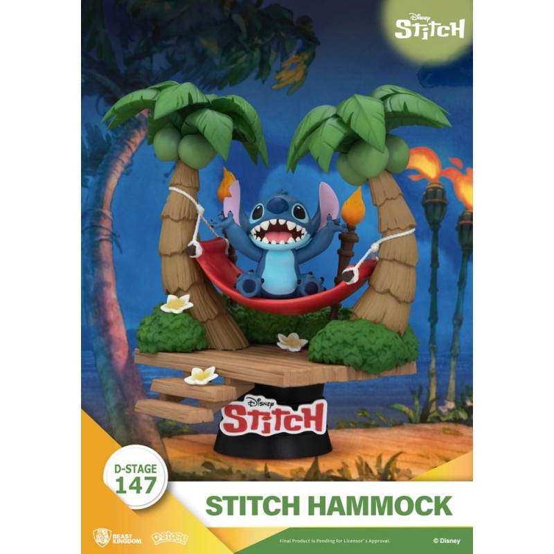 Lilo & Stitch - Diorama PVC D-Stage Stitch Hammock 13 cm