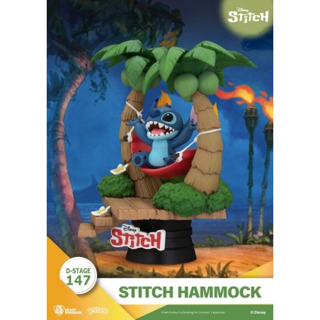 Lilo & Stitch - Diorama PVC D-Stage Stitch Hammock 13 cm