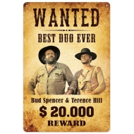 Bud Spencer & Terence Hill - Panneau métal Wanted 20 x 30 cm Bud Spencer & Terence Hill - Panneau métal Wanted 20 x 30 cm