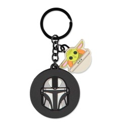 Star Wars - : The Mandalorian porte-clés caoutchouc Mandalorian & Grogu