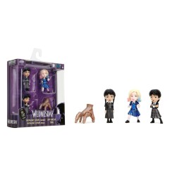 Mercredi - Pack 4 figurines Diecast Nano Metalfigs 4 cm