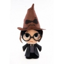 Harry Potter - Peluche Super Cute Harry w/ Sorting Hat 18 cm