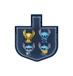 Stitch Holiday 2024 - Pack 4 porte-clés Pocket POP! Dreidel Box 4 cm