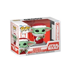 Star Wars : Mandalorian - Figurine POP! Holiday Grogu 9 cm