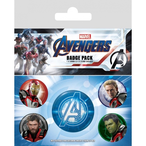 Avengers : Endgame - Pack 5 badges Quantum Realm Suits