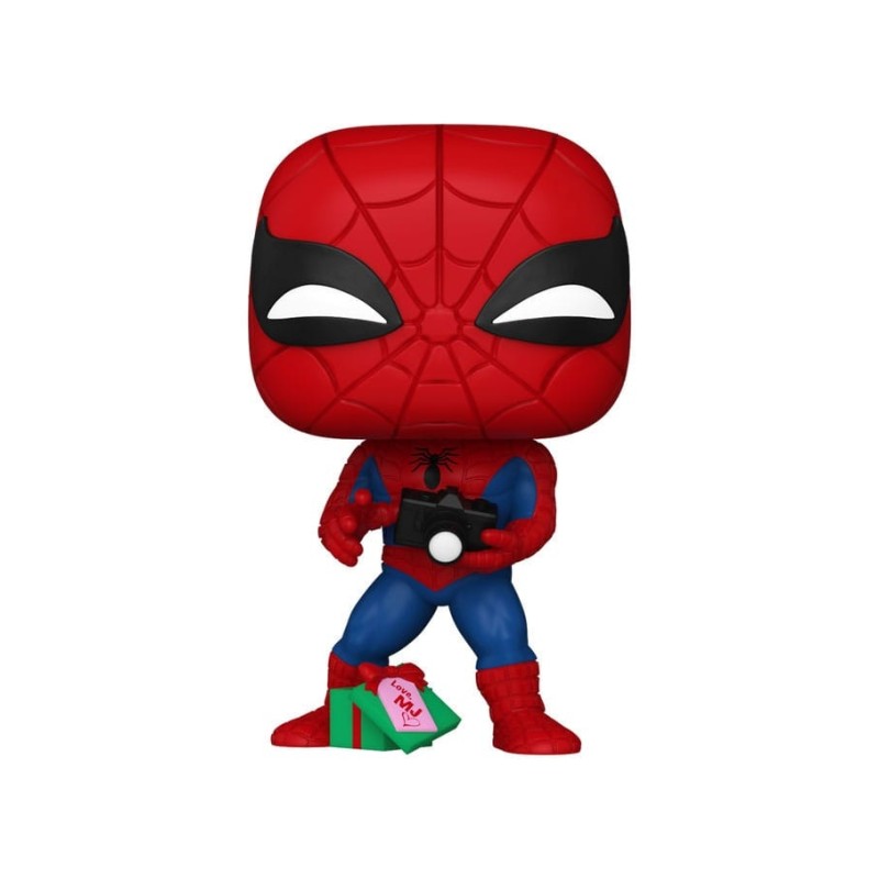 Marvel - POP! Vinyl figurine Holiday Spiderman w/Open gift 9 cm