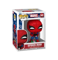 Marvel - POP! Vinyl figurine Holiday Spiderman w/Open gift 9 cm