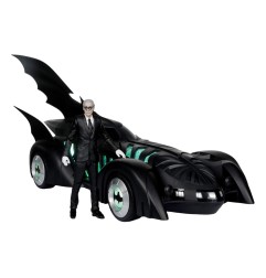 DC Comics - Batman Forever DC Multiverse figurine avec véhicule Alfred Pennyworth & Batmobile (Gold Label) 79 cm